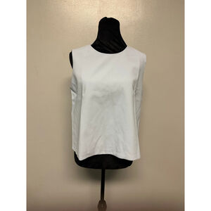 Achro Light Blue Sleeveless Tank Top women’s size Medium zip up back